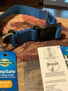 PetSafe Blue Break-Away Dog Collar with Metal D-Ring